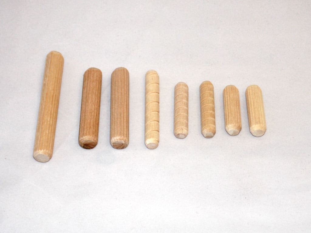 1/4 x 1-1/2 Wood Dowel Pins - Multi-Groove